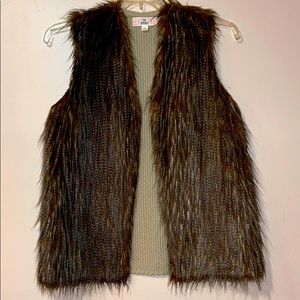 Faux fur vest